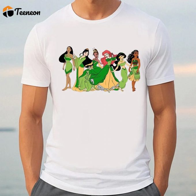 St Patricks Day Princess T-T Shirt, Disney Princess T Shirt