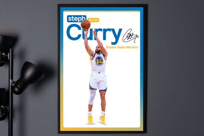 Steph Curry Poster, Golden State Warriors, Basketball Gifts, Sports Poster, Basketball Player Poster, Basketball Wall Art 4