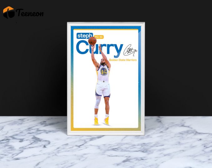 Steph Curry Poster, Golden State Warriors, Basketball Gifts, Sports Poster, Basketball Player Poster, Basketball Wall Art 1