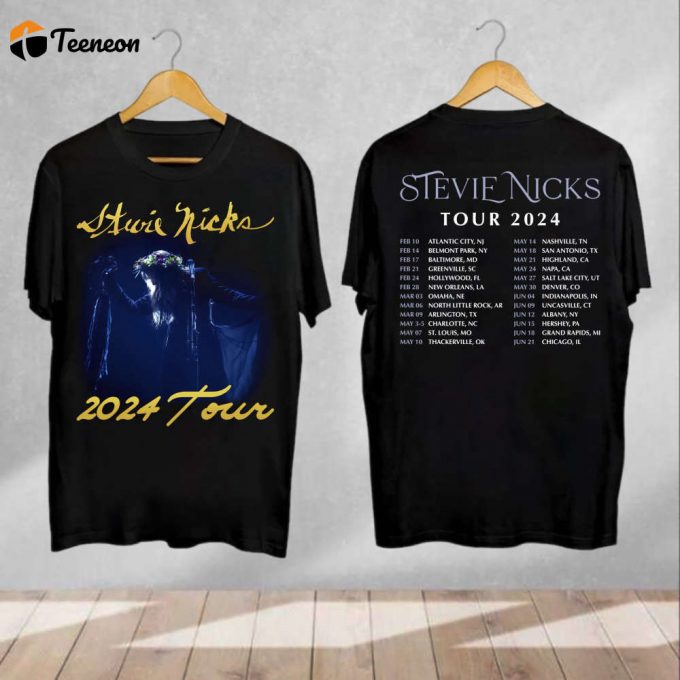 Stevie Nicks 2024 Tour T-Shirt: Vintage Concert Shirt &Amp;Amp; Fan Gift 1