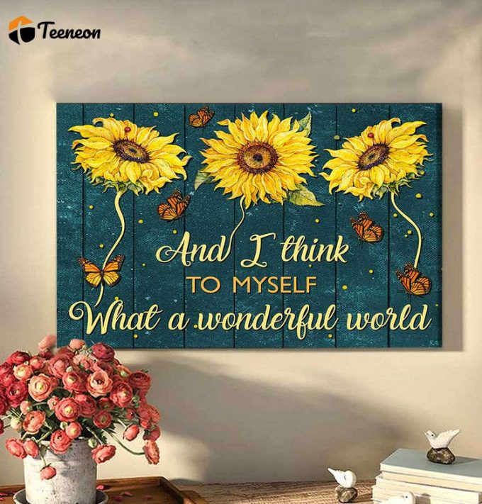 Sunflower Canvas &Amp;Amp; Poster For Home Decor Gift Nhn 1