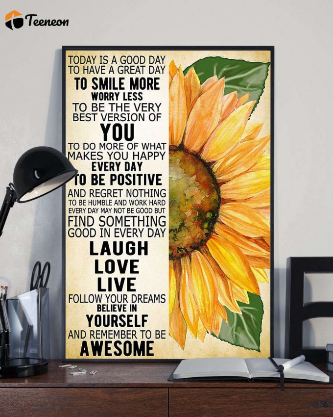 Sunflower Poster For Home Decor Gift &Amp;Amp; Canvas - Va02 1