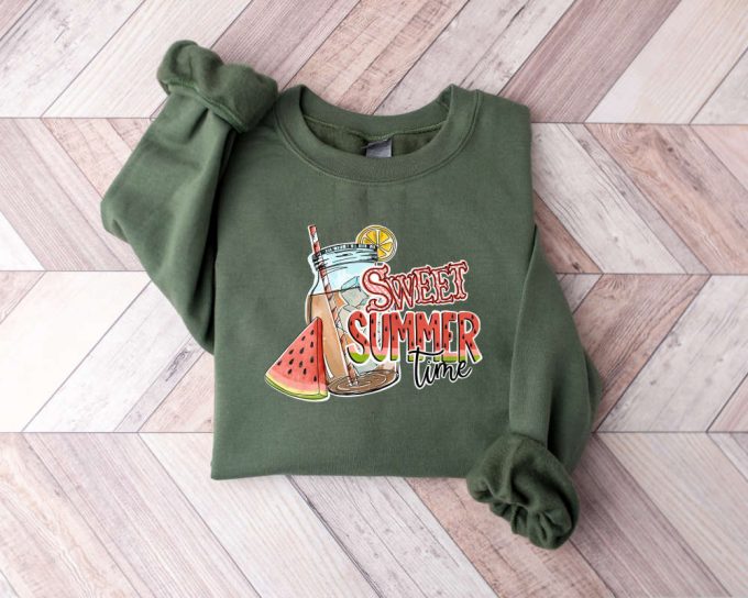 Sweet Summer Time Sweatshirt: Embrace The Beach With Watermelon Vibes And Hello Summer Sweater 2