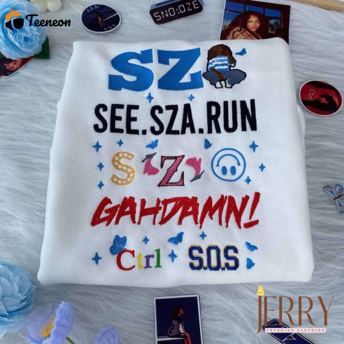 Sza Album Embroidered Sweatshirt 1