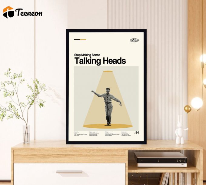 Talking Heads Poster For Home Decor Gift - Stop Making Sense Film - Found A Job - Retro Movie Poster For Home Decor Gift - Minimalist Art - Vintage Poster For Home Decor Gift - Modern Art - Wall Decor 1