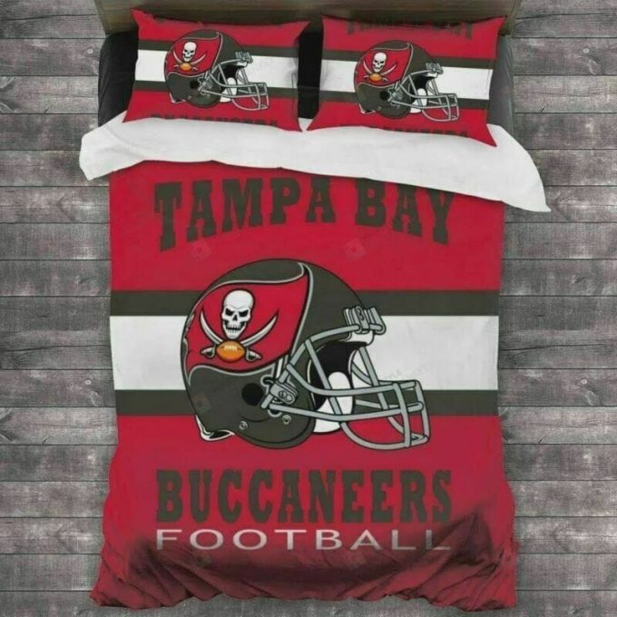 Tampa Bay Buccaneers Red White Bedding Set Gift For Fans - Perfect Gift For Fans 1