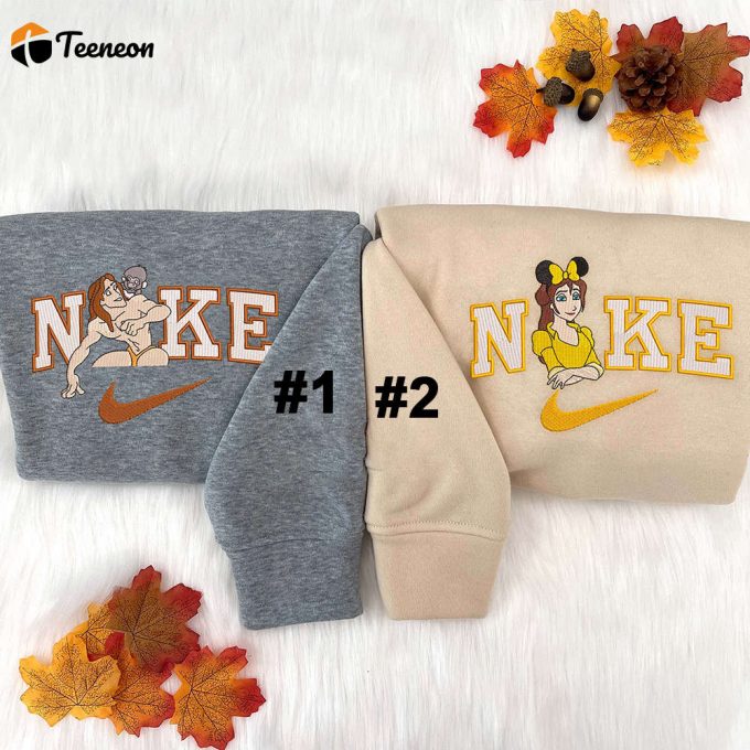 Tarzan And Jane Disney Nike Embroidered Sweatshirts 1