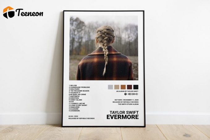 Taylor Poster For Home Decor Gifts / Evermore Poster For Home Decor Gift / Album Cover Poster For Home Decor Gift 1