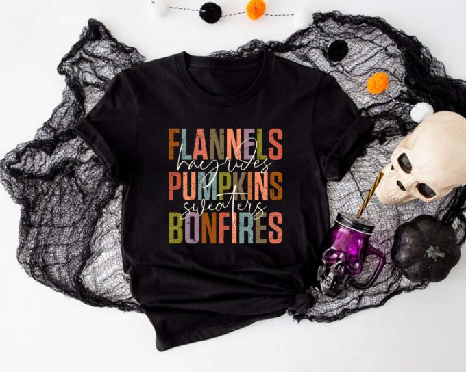 Cozy Thanksgiving Shirt: Family Dinner Tee Flannels &Amp; Bonfires - Embrace Autumn Season 2