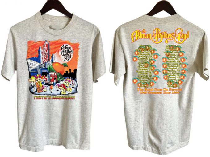 Allman Brothers 30Th Anniversary Tour 1999 T-Shirt: Classic 90S Tee 7