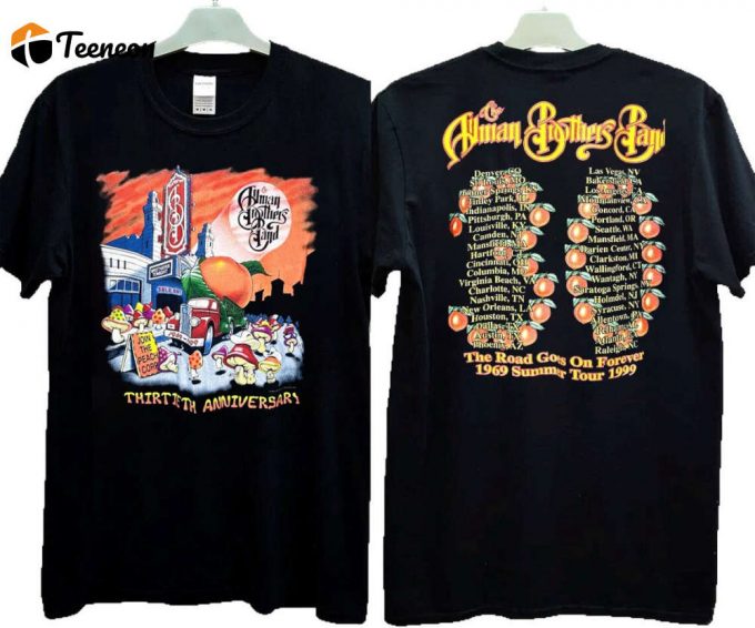 Allman Brothers 30Th Anniversary Tour 1999 T-Shirt: Classic 90S Tee 1