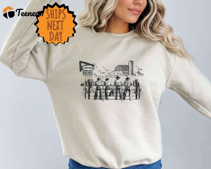 The End Western Sweatshirt, The End Western Cowboys Sweater, Western Cowboys Sweater,Rodeo Sweater,Western Country Cowboys Sweater,Wild West 1