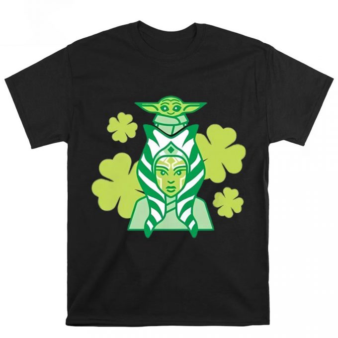 The Mandalorian St Patrick’s Day Ahsoka Tano And Grogu T Shirt 2