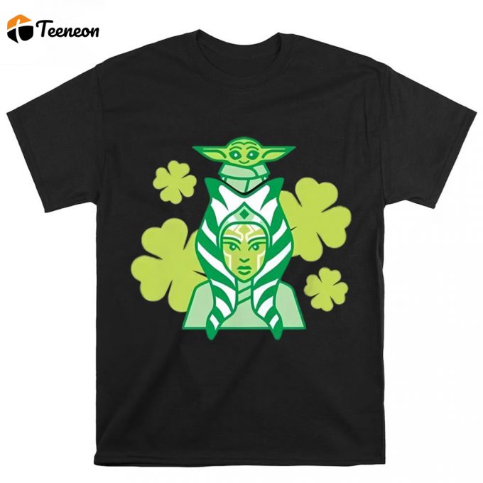 The Mandalorian St Patrick’s Day Ahsoka Tano And Grogu T Shirt 1