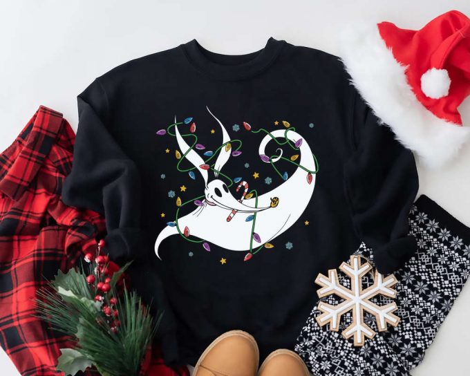 Nightmare Before Christmas Zero Dog T-Shirt- Jack Sally Oogie Boogie Xmas Tee Disneyland Sweatshirt 3