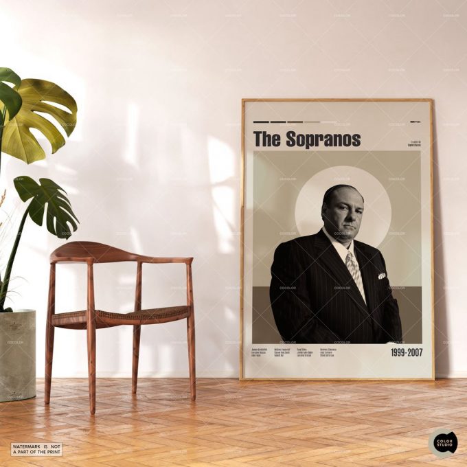 The Sopranos, Tony Soprano, Retro Modern, Vintage Inspired Poster For Home Decor Gift, Mid Century Poster For Home Decor Gift 2