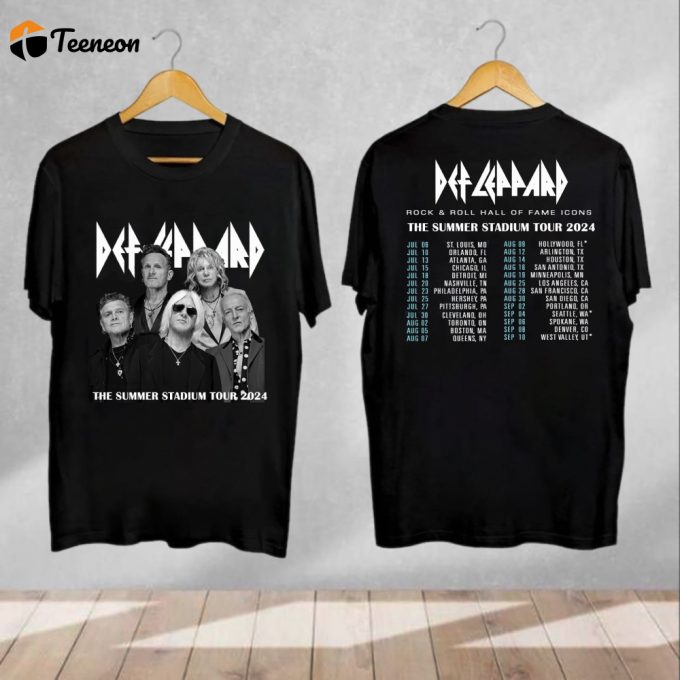 Def Leppard Summer Stadium Tour 2024 Shirt: Official Merch &Amp;Amp; Fan Gifts 1