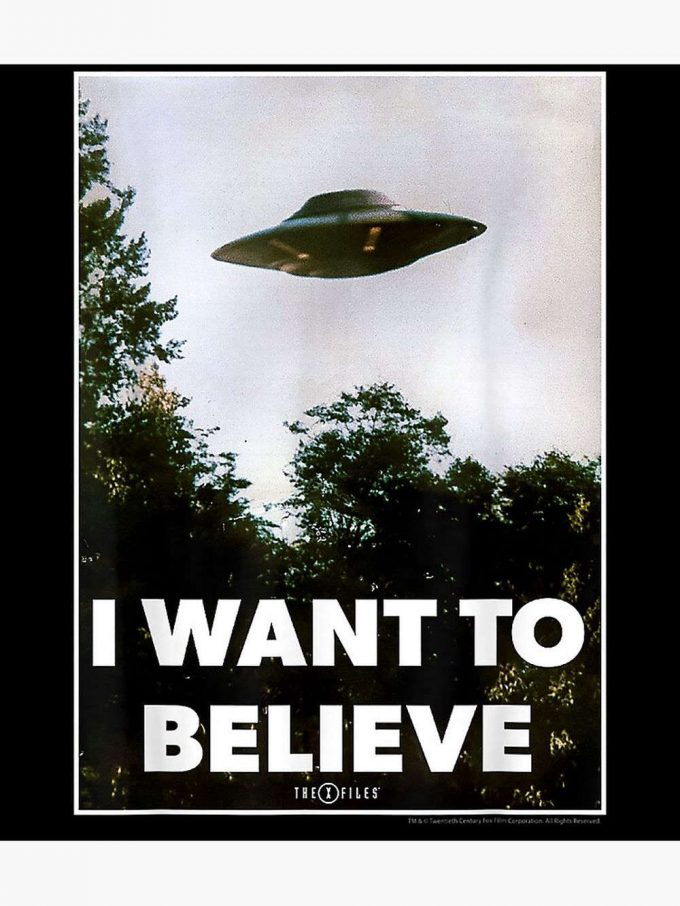 The Xfiles I Want To Believe Ufo Poster For Home Decor Gift Premium Matte Vertical Poster For Home Decor Gift 2