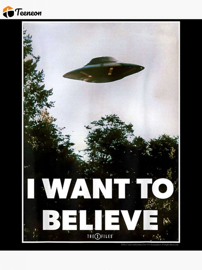 The Xfiles I Want To Believe Ufo Poster For Home Decor Gift Premium Matte Vertical Poster For Home Decor Gift 1