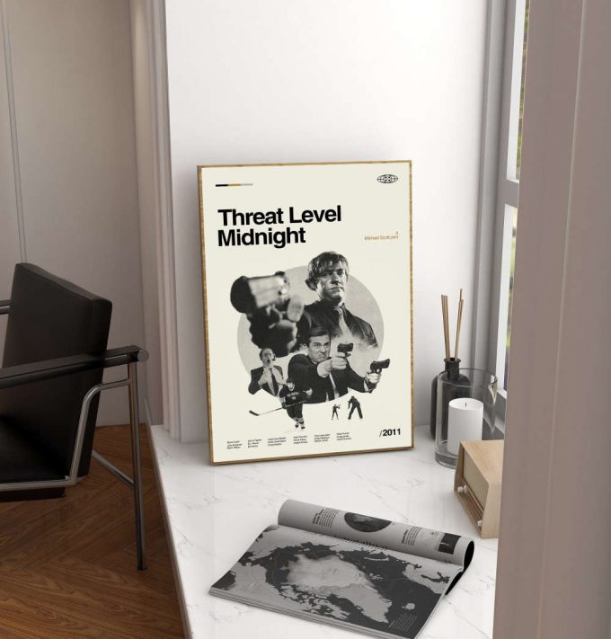 Threat Level Midnight Movie - Michael Scott Film - Classic Movie Poster For Home Decor Gift - Minimal Art - Modern Vintage - Move Gifts - Favorite Movie 2