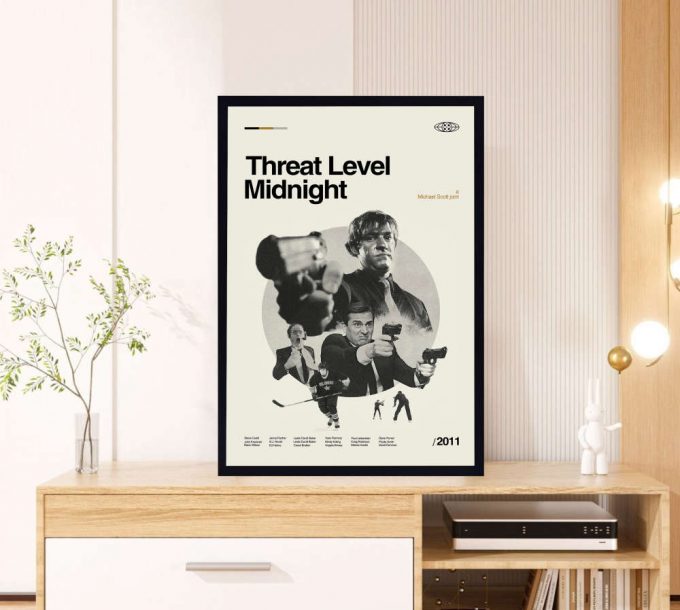 Threat Level Midnight Movie - Michael Scott Film - Classic Movie Poster For Home Decor Gift - Minimal Art - Modern Vintage - Move Gifts - Favorite Movie 3