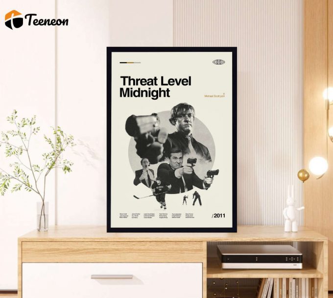 Threat Level Midnight Movie - Michael Scott Film - Classic Movie Poster For Home Decor Gift - Minimal Art - Modern Vintage - Move Gifts - Favorite Movie 1