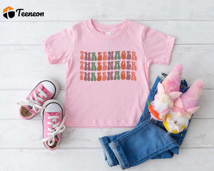 Threenager Shirt &Amp;Amp; 3Rd Birthday Gift: Cute Toddler Tee For Birthday Girl Party - Kids Birthday T-Shirt 1