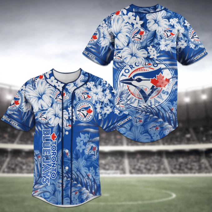 Toronto Blue Jays Mlb Baseball Jersey Shirt Flower 2