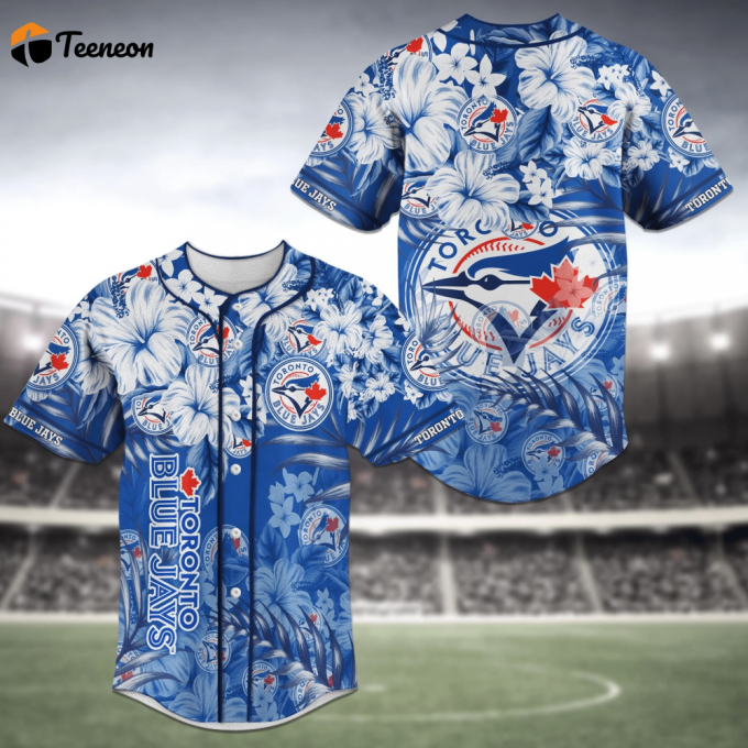 Toronto Blue Jays Mlb Baseball Jersey Shirt Flower 1
