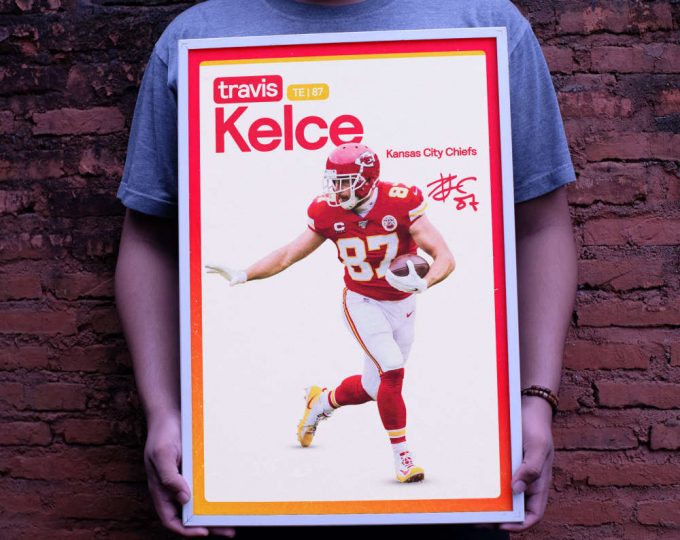 Travis Kelce Poster, Kc Chiefs, Kansas City Chiefs, Football Gifts, Sports Poster, Football Player Poster, Football Wall Art 5