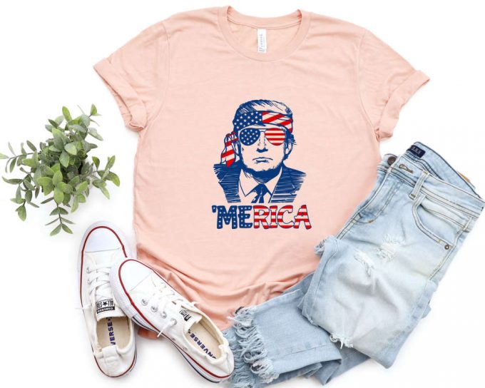 Trump ‘Merica T-Shirt, Trump Funny 4Th Of July Shirt, Trump Republican T-Shirt,4Th Of July Shirt, Great America Funny 4Th Of July Trump Tee