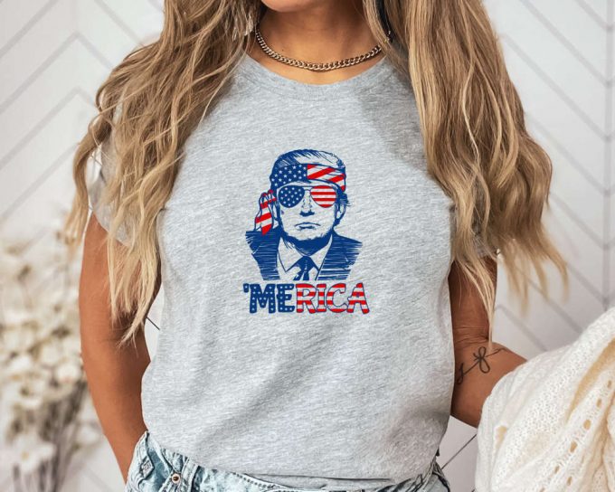 Trump ‘Merica T-Shirt, Trump Funny 4Th Of July Shirt, Trump Republican T-Shirt,4Th Of July Shirt, Great America Funny 4Th Of July Trump Tee