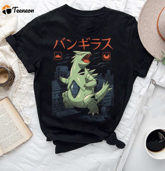 Tyranitar Pokemon Kaiju T-Shirt - Japanese Monster Shirt Perfect Fan Gift 1