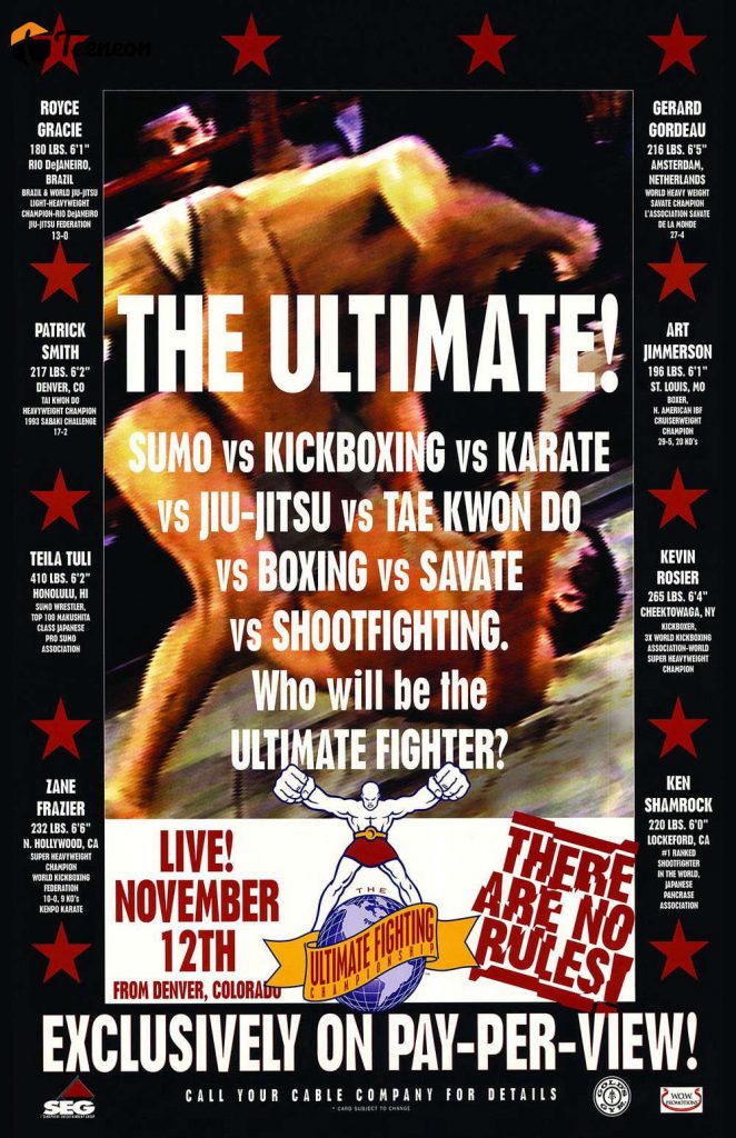 Ufc 1 Fight Poster For Home Decor Gift, Royce Gracie Vs Ken Shamrock Poster For Home Decor Gift 2