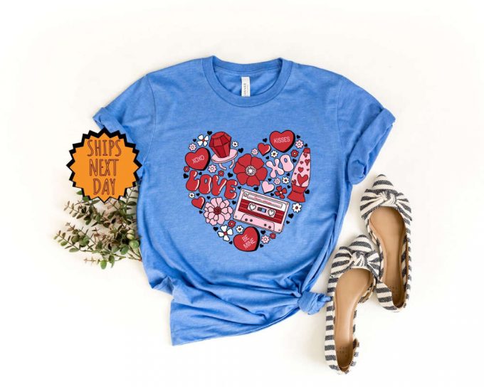 Valentine Heart Love Shirt, Valentines Day Shirt Women, Valentine Shirt, Valentines Day Gift, For Women Valentine Gift Shirt, Love Gift Tee 7