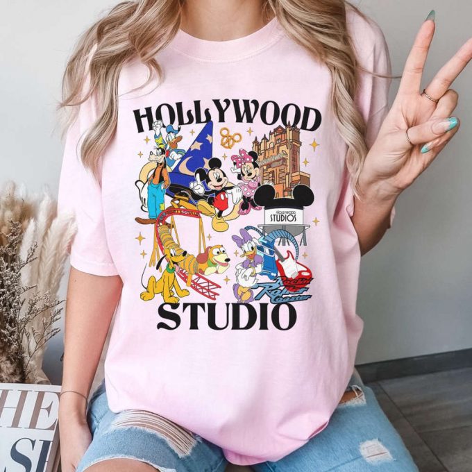 Vintage Hollywood Studios Mickey And Friends T-Shirt, Donald Goofy Pluto Minnie Daisy Tee, Walt Disneyworld Resort Family 2024 Trip 2
