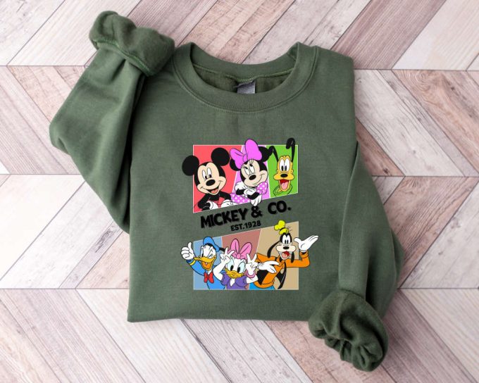 Vintage Mickey &Amp; Co 1928 Sweatshirt, Mickey And Friends Sweatshirt, Disney Matching Sweater, Disneyworld Trip Sweater, Best Friends Disney 2