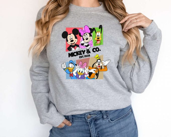 Vintage Mickey &Amp; Co 1928 Sweatshirt, Mickey And Friends Sweatshirt, Disney Matching Sweater, Disneyworld Trip Sweater, Best Friends Disney 3