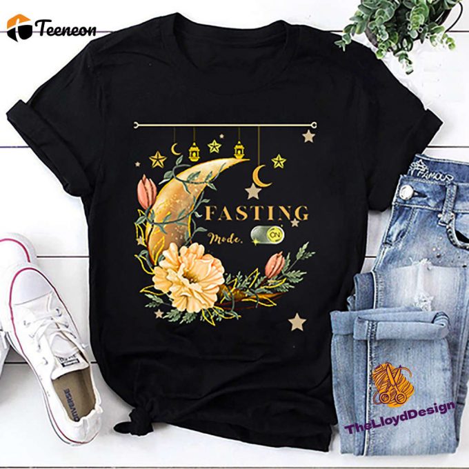 Vintage Moon T-Shirt: Fasting &Amp;Amp; Ramadan Mode On! Unisex Gift 1