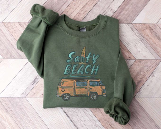 Vintage Salty Beach Sweatshirt, Hello Summer Sweater, Sweater For Women, Womens Summer Sweatshirt, Vacation Sweatshirt, Beach Sweatshirt 2