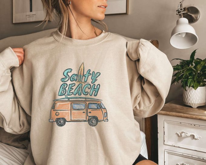 Vintage Salty Beach Sweatshirt, Hello Summer Sweater, Sweater For Women, Womens Summer Sweatshirt, Vacation Sweatshirt, Beach Sweatshirt 3