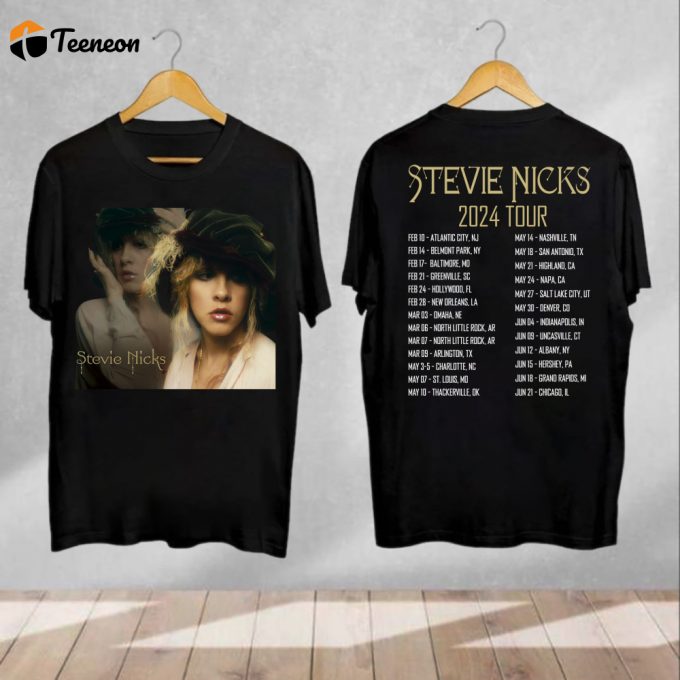 Vintage Stevie Nicks 2024 Tour T-Shirt: Perfect Fan Gift For Stevie Nicks Concerts! 1