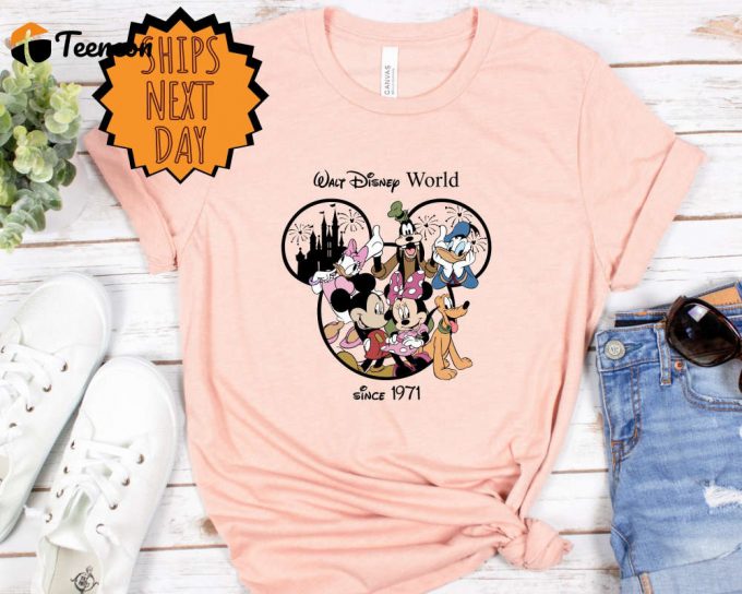 Vintage Disney World Est 1971 Shirt - Mickey &Amp;Amp; Friends Family Matching - Disney Trip 1