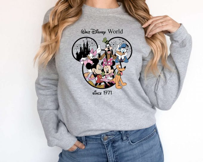 Vintage Walt Disney World Est 1971 Sweatshirt - Mickey &Amp; Friends Matching Family Sweater 3