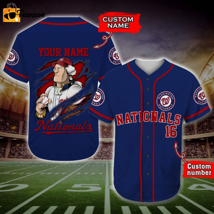 Washington Nationals Mascots Mlb Baseball Jersey 1