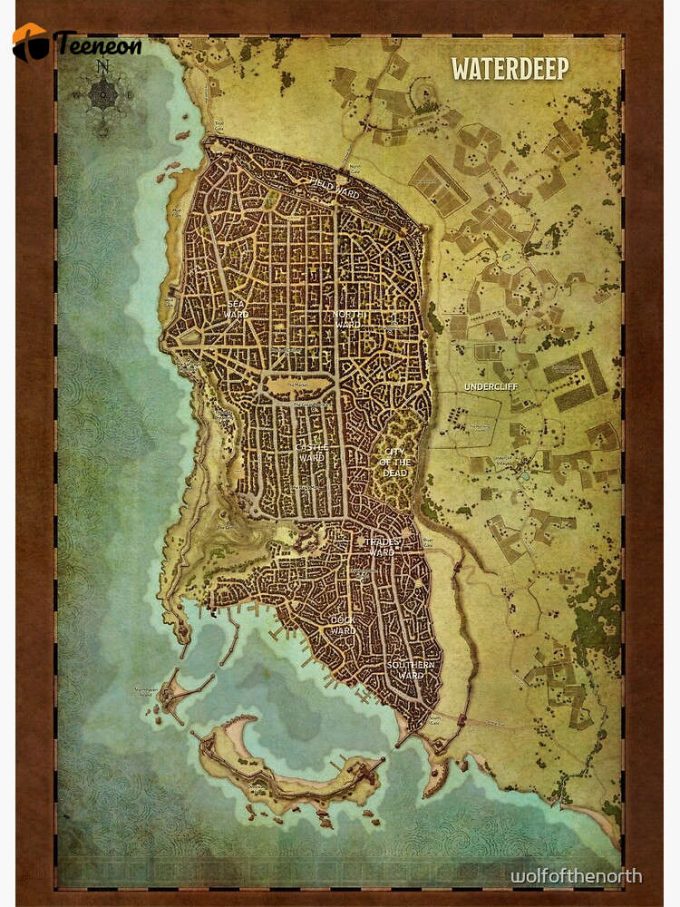 Waterdeep City Map 2 Premium Matte Vertical Poster For Home Decor Gift 1