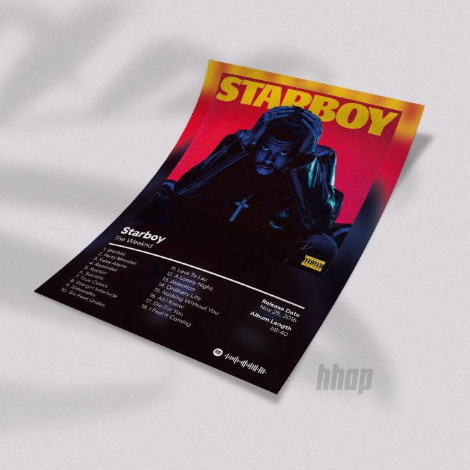 Weeknds - Starboy Album Cover Poster For Home Decor Gift 4