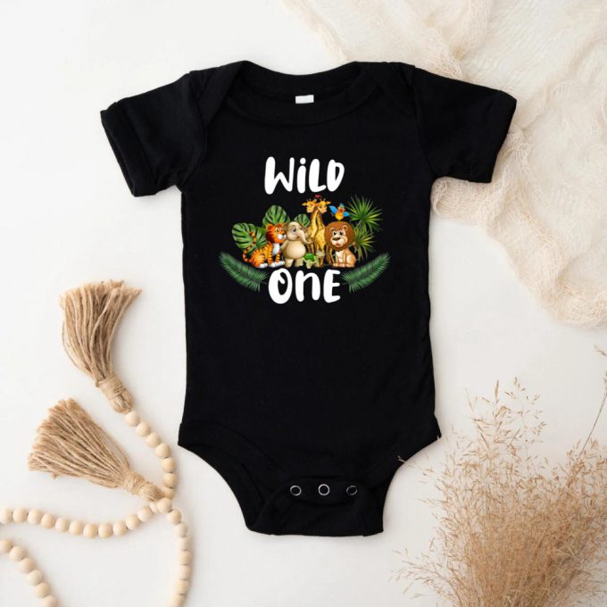 Wild One Safari Birthday Shirt Family Birthday Party Tee First Baby Birthday Shirt 3