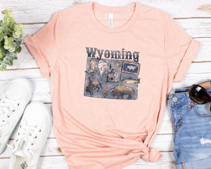 Wyoming State Shirt,Wyoming Shirt,Wyoming Pride Shirt,Wyoming Travel Gift,Cowboy State Shirt,Cowboy Shirt,Cow Shirt,Vintage Wyoming Tee 2