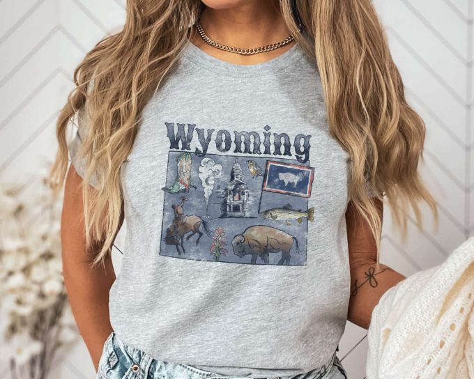 Wyoming State Shirt,Wyoming Shirt,Wyoming Pride Shirt,Wyoming Travel Gift,Cowboy State Shirt,Cowboy Shirt,Cow Shirt,Vintage Wyoming Tee 3